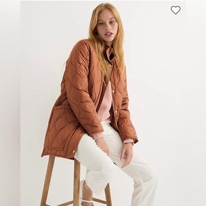 J.Crew Petite new quilted cocoon puffer coat